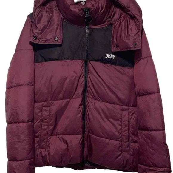 NWT DKNY Sport Women's Colorblock Puffer Jacket - Picture 2 of 11